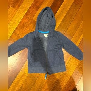 Jcrew Crewcuts Heather Blue Zip Up Hoodie Sweatshirt Sz 2T